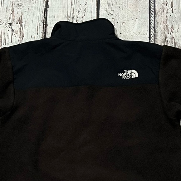 Boys The North Face Brown Denali Zip Up Fleec Coat Jacket - Picture 5 of 6